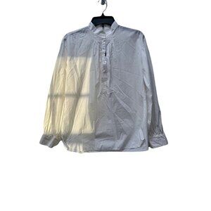 NWT NILI LOTAN Size XS white cotton button down shirt 2609988 pleats detail